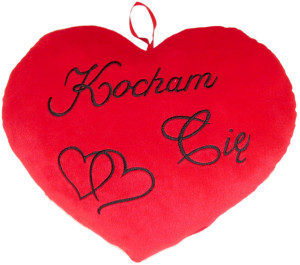 Poduszka Serce Kocham Cię - 48cm - pluszak, maskotka