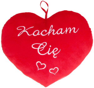 Poduszka Serce Kocham Cię - 57cm - pluszak, maskotka