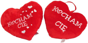 Poduszka Serce Kocham Cię 2 wzory - 37cm Model 2 - pluszak, maskotka