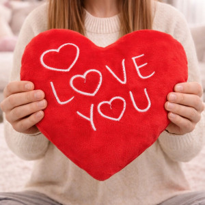 Poduszka I Love You Serce - 30cm - pluszak, maskotka