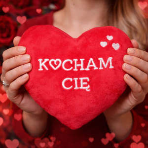 Poduszka Kocham Cię Serce - 20cm - pluszak, maskotka