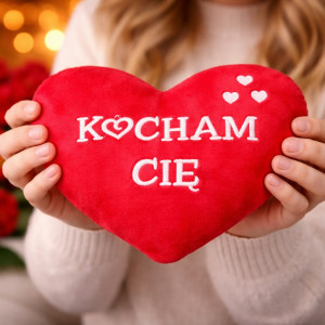 Poduszka Kocham Cię Serce - 25cm - pluszak, maskotka