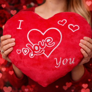 Poduszka I Love You Serce - 30cm - pluszak, maskotka