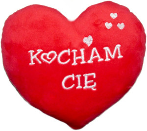 Poduszka Kocham Cię Serce - 48cm - pluszak, maskotka