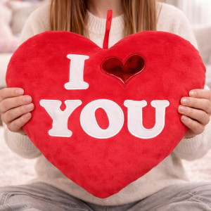 Poduszka I Love You Serce - 48cm - pluszak, maskotka