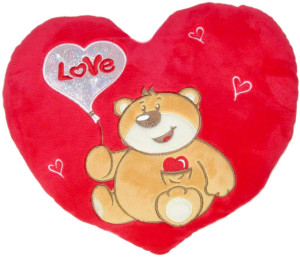 Poduszka Miś Love Serce - 48cm - pluszak, maskotka