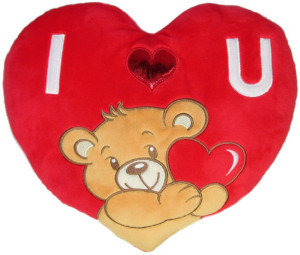 Poduszka Miś I Love You Serce - 48cm - pluszak, maskotka