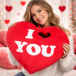 Poduszka I Love You Serce Gigant - 80cm - pluszak, maskotka