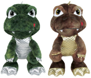 Smok Dinozaur 2 kolory - 32cm Zielony - pluszak, maskotka