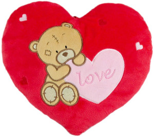 Poduszka Serce Miś Love - 15cm - pluszak, maskotka