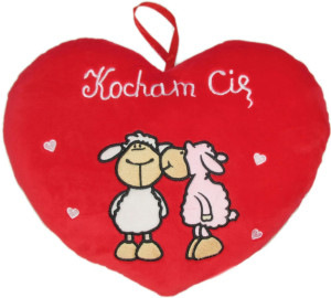 Poduszka Serce Owieczka Kocham Cię Owca - 15cm - pluszak, maskotka