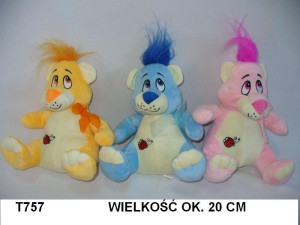 Tygrys 3 kolory - 20cm Żółty - pluszak, maskotka