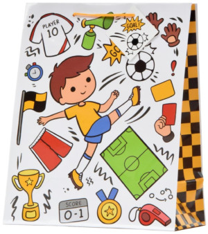 Torebka Prezentowa Piłkarz Sportowiec Piłka Nożna - 23cm - pluszak, maskotka