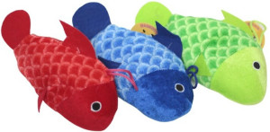 Rybka Kolorowa 3 kolory Ryba - 15cm Czerwony - pluszak, maskotka