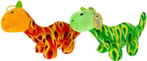 Dinozaur 2 kolory - 28cm Pomarańczowy - pluszak, maskotka