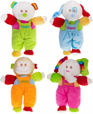 Miś Piesek Małpka Słoń Baby z grzechotką (Głos) - 26cm - pluszak, maskotka