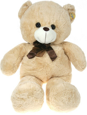 Miś Beżowy z kokardą - 50/80cm - pluszak, maskotka