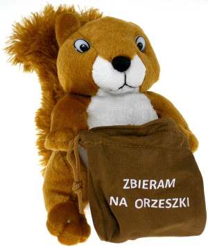 Wiewiórka z workiem - 15cm - pluszak, maskotka
