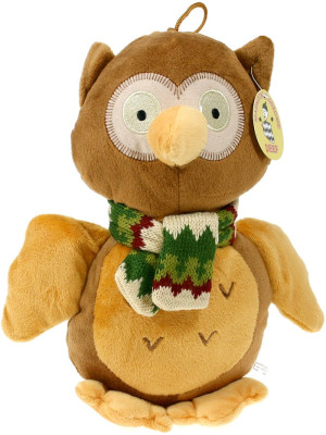 Sowa Mądra z szalikiem - 25cm - pluszak, maskotka
