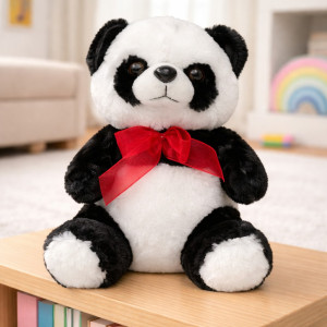 Miś Panda z kokardą - 20cm - pluszak, maskotka