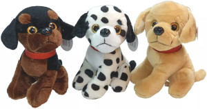Piesek Rottweiler Dalmatyńczyk Labrador (Głos) - 25cm Dowolny / Mix - pluszak, maskotka