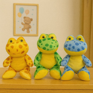 Żaba 3 kolory - 20cm Zielony - pluszak, maskotka