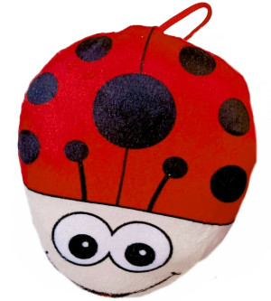 Biedronka Mini Poduszka Czerwona - 13x11cm - pluszak, maskotka