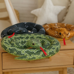 Wąż 3 kolory - 170cm Zielony - pluszak, maskotka