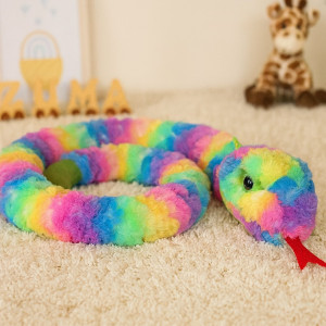 Wąż Tęczowy Wielokolorowy - 120cm - pluszak, maskotka