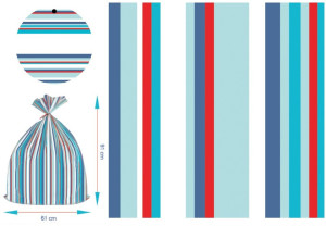 Worek Upominkowy XL Stripes Paski - 91cm - pluszak, maskotka