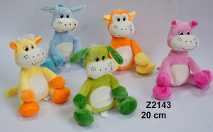 Zwierzęta Mix - 20cm Żółty - pluszak, maskotka