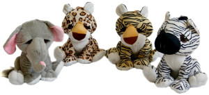 Słoń Słonik Zebra Pantera Tygrys - 20cm - pluszak, maskotka