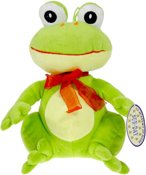 Żaba z kokardką (Głos) - 28cm - pluszak, maskotka
