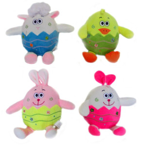 Zajączek Królik Jajko 4 kolory - 20cm Dowolny / Mix - pluszak, maskotka