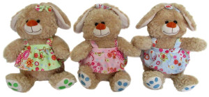 Zajączek w sukience 3 kolory - 24cm Dowolny / Mix - pluszak, maskotka
