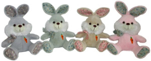 Królik 4 kolory Zajączek Marchewka - 15cm Brązowy - pluszak, maskotka
