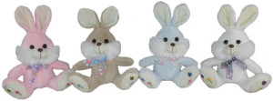 Królik 4 kolory Zajączek - 18cm Biały - pluszak, maskotka