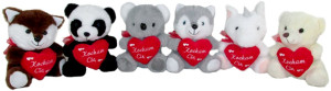 Zwierzęta Mix Kocham Cię 6 wzorów - 20cm - pluszak, maskotka