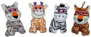 Pantera Żyrafa Zebra Tygrys - 14cm - pluszak, maskotka