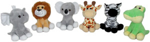 Zwierzęta Mix Słoń Lew Miś Koala Żyrafa Zebra Krokodyl - 16cm Model 6 - pluszak, maskotka