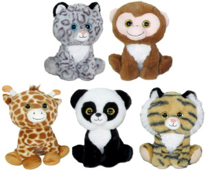 Zwierzęta Mix Pantera Małpka Żyrafa Miś Panda Tygrys Brąz 25cm Model 3 - pluszak, maskotka