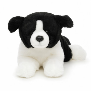 Piesek Border Collie Realistyczny Leżący Soft - 29cm - pluszak, maskotka