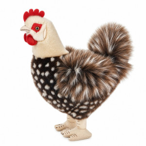 Kura Realistyczna Kurczak ciemnobrązowa - 36cm - pluszak, maskotka