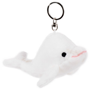 Brelok Delfin Biały Rybka - 8cm - pluszak, maskotka