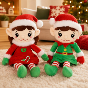Elf Skrzat Świąteczny 2 kolory - 30/20cm Dowolny / Mix - pluszak, maskotka