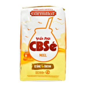 Yerba Mate CBSé Miel 500g (0,5kg Suszu) Reúne lo Bueno, Bezglutenowa, Miodowa – Establecimiento Santa Ana, Alimentos Dr. A. Cormillot | Argentyńska