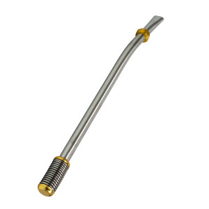 Bombilla do Yerba Mate "Sierra Gold" Inox Rozkręcana, Potrójnie Filtrująca, z Pierścieniem Chłodzącym 19cm – Cebador (Słomka z Filtrem – Sprężynka)