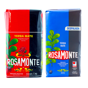 Dwupak Yerba Mate Rosamonte: Elaborada con Palo 1000g i Despalada sin Palo 1000g (2kg Suszu) – Establecimiento Diez Hermanos HREÑUK | Argentyńska