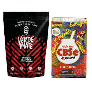 Dwupak Yerba Mate: Verde Mate Green Energía Guaraná 500g + CBSé Energía Guaraná 500g (1kg Suszu)