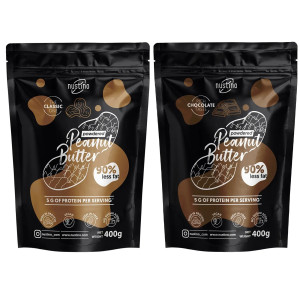 Masło Orzechowe w Proszku Nustino – Zestaw: Classic 400g i Chocolate 400g (0,8kg)